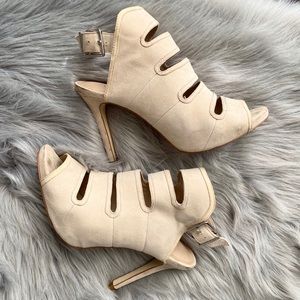 Gianni Bini Suede Caged Heels